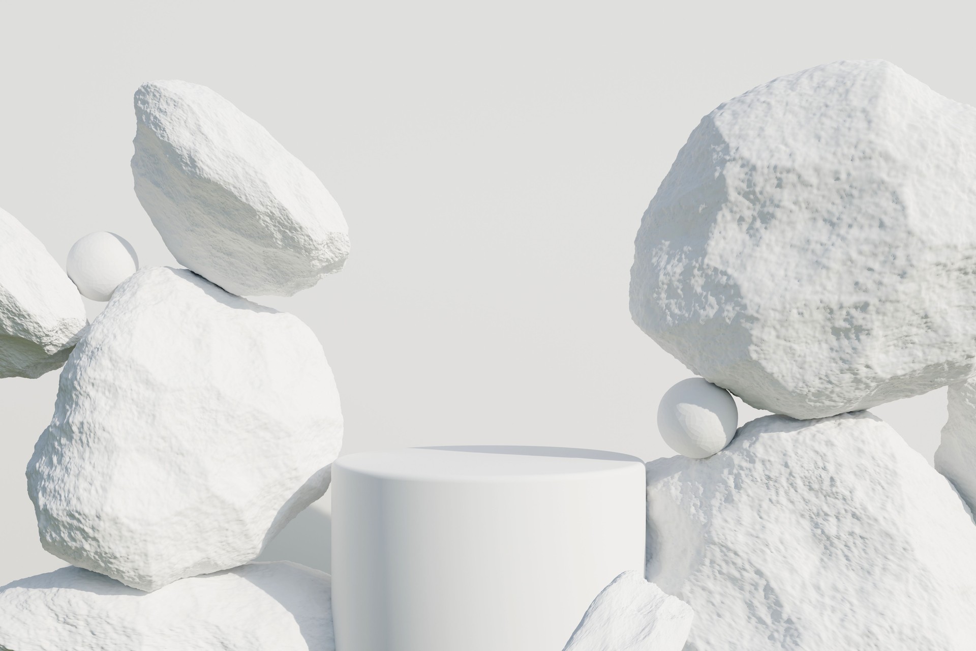 Stone rock pedestal podium stage